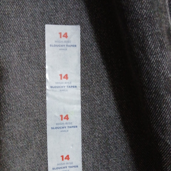 Old Navy High Rise Slouchy Straight Black Denim Jeans Size 14 Button Fly Grunge - Picture 13 of 13